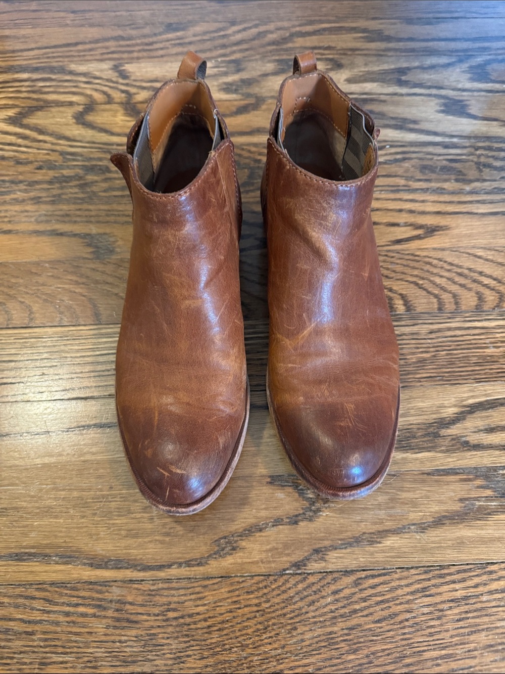 Kork-Ease Brown Leather Ankle Booties